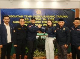 Pelantikan Ketua Umum Karang Taruna Kabupaten Kendal. (Foto : Arif)