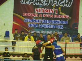 Ajang Jepara Fight Season 1 yang digelar di Gedung Wanita Jepara, Minggu (20/07/2025). (Foto : Nizar)