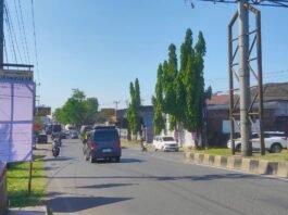 Perbaikan Jalan Provinsi Semarang–Mranggen yang disambut positif oleh warga. (Foto: Sam)