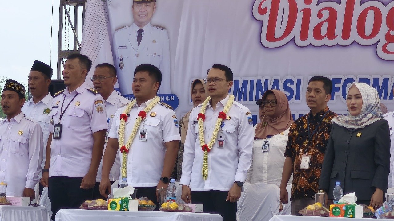 Bupati Tegal Tilik Desa yang dilakukan oleh Bupati Tegal, Ischak Maulana di Desa Kambangan Rabu (16/7/2025). (Foto : Dok Bank Jateng)