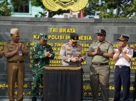 Kapolres Brebes resmikan lapangan usai gelar pasukan