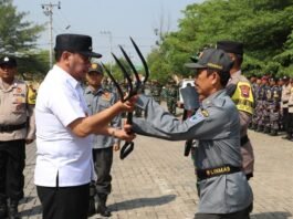 Wali Kota Tegal Dedy Yon ketika membuka TMMD Sengkuyung