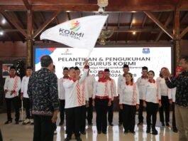 KORMI Kota Tegal bersama seluruh anggota pada saat dilantik.