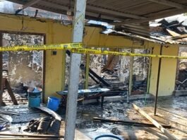 Kondisi rumah yang mengalami kebakaran di Mlatibaru, Semarang