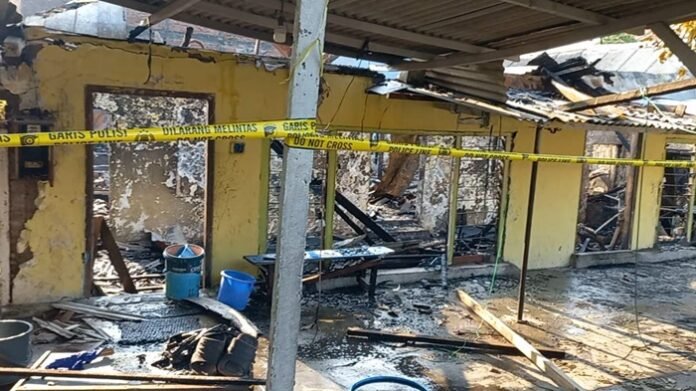 Kondisi rumah yang mengalami kebakaran di Mlatibaru, Semarang