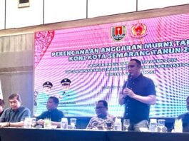 Ketua Umum KONI Kota Semarang, Arnaz Agung Andrarasmara dalam forum perencanaan anggaran Porprov 2026