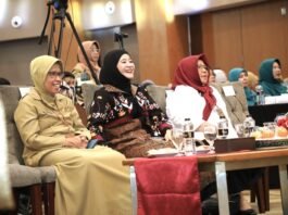 Ketua PKK Jateng Nawal Arafah Yasin ketika menghadiri Apresiasi Duta GenRe Tingkat Provinsi Jawa Tengah
