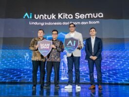 Jajaran manajemen INDOSAT eluncurkan fitur Anti-Spam dan Anti-Scam. (Foto : Dok INDOSAT)