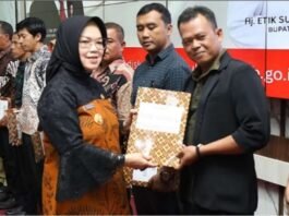 Bupati Sukoharjo, Etik Suryani. (Foto : Dok Bank Jateng)