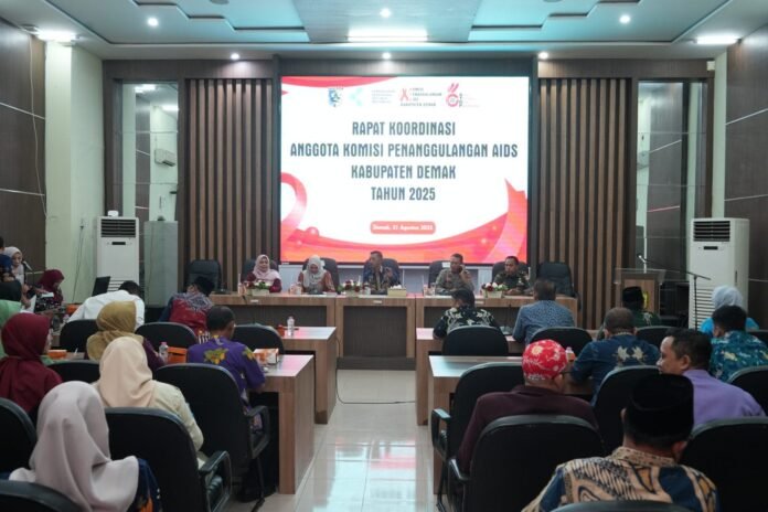 Rakor Komisi Penanggulangan AIDS Kabupaten Demak. (Foto : Sam)
