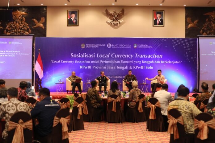 Sosialisasi Local Currency Transaction (LCT) bertema “Local Currency Ecosystem untuk Pertumbuhan Ekonomi yang Tangguh dan Berkelanjutan”. (Foto : Dok Bank Indonesia)