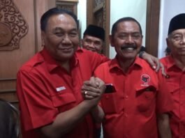 Bambang Pacul dengan eks Ketua DPC PDIP Solo, FX Hadi Rudyatmo. (Foto : Ist)