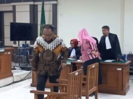 Alwin Basri saat di Pengadilan Tipikor Semarang, Rabu (27/8/2025). (Foto:Kamal)