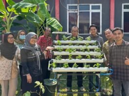 Tim KKN Undip Tematik 82 Kelompok 1 berhasil melaksanakan pemasangan instalasi hidroponik berbasis panel surya