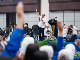 Gubernur Jateng Ahmad Luthfi ketika meninjau kegiatan speling di Gedung Muladi Dome, Kampus Undip