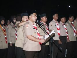Wakil Gubernur Jateng Taj Yasin di acara Renungan Ulang Janji Pramuka Kwartir Daerah (Kwarda) Jawa Tengah di TMP Giri Tunggal, Semarang