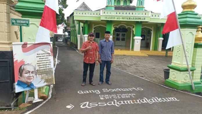 Suasana gang dengan nama Presiden di Dukuh Puntan, Kelurahan Ngijo, Kecamatan Gunungpati, Kota Semarang.