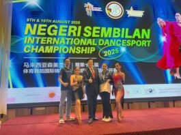 Atlet dansa Kota Semarang usai berlaga di ajang Negeri Sembilan International Dancesport Championship 2025 di Malaysia, 9 Agustus 2025 lalu.