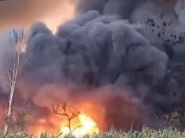 Kebakaran sumur minyak di Blora