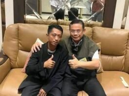 Bupati Pati Sudewo dan Koordinator Aliansi Masyarakat Pati Timur Bersatu, Ahmad Husein