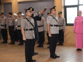 Pelantikan AKP Ahmad Zainurrozaq sebagai Kasat Lantas Polres Brebes.