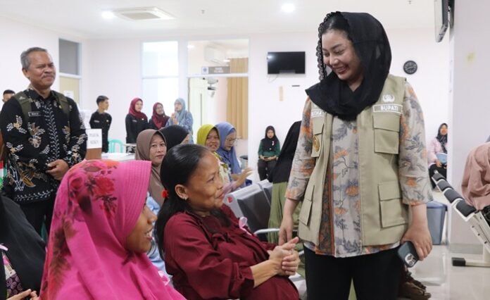 Bupati Brebes Paramitha Widya Kusuma menyapa ibu hamil