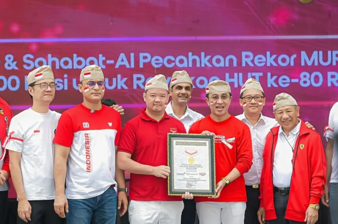 Pembuatan 5.000 puisi berbahasa daerah menggunakan Sahabat-AI untuk menyemarakkan HUT ke-80 RI.. (Foto : Dok INDOSAT)