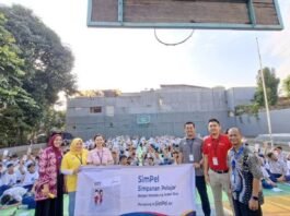 Sosialisasi dan Edukasi Menabung Sejak Dini melalui program Tabungan Simpanan Pelajar (SimPel) di SMP Cendrawasih 1 Jakarta, pada Kamis (31/7/2025). (Foto : Dok Bank Jateng)