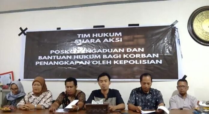 Tim Suara Aksi, menyikapi tindakan penangkapan yang dilakukan oleh Kepolisian dalam demo di Semarang. (Foto:ist)