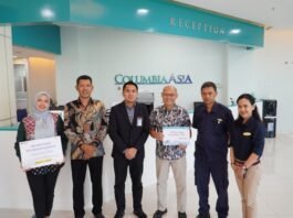 PLN UP2D Jawa Tengah & DIY bersama PLN UP3 Semarang melakukan kunjungan ke Rumah Sakit Columbia Asia