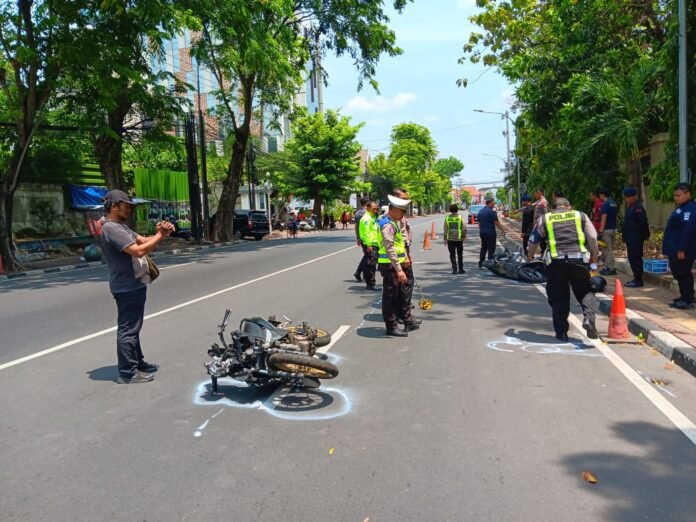 TKP di Jalan Veteran Kota Semarang. (Foto : Dok Polda Jateng)