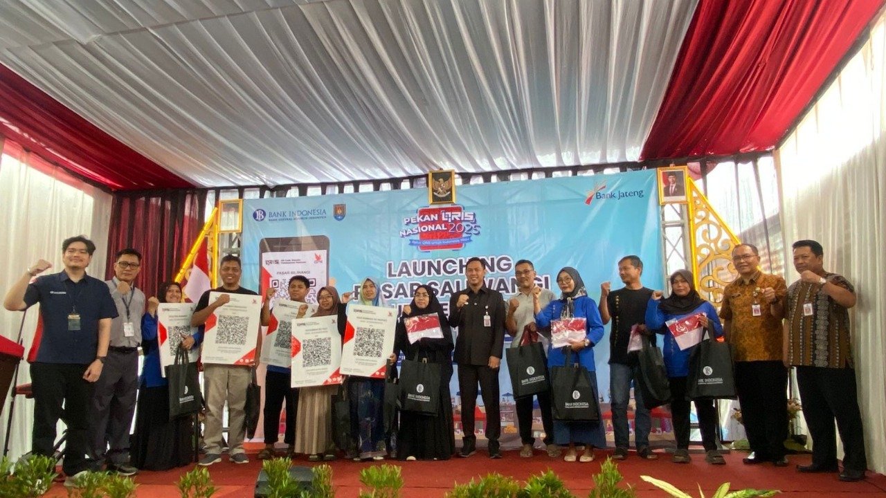 Bank Jateng Peluncuran SIAP (Sehat, Inovatif, dan Aman Pakai) QRIS bareng Bank Jateng Cabang Cilacap. (Foto : Dok Bank Jateng)