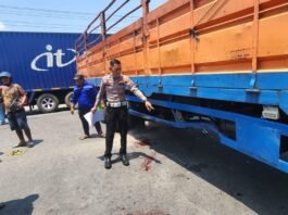 Olah TKP kecelakaan di Karanganyar. (Foto : Dok Polres Karanganyar)