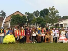 Upacara pembukaan kegiatan Jumpa Bakti Gembira PMI. (Foto : Kamal)