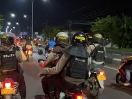 Polres Tegal Kota ketika patroli skala besar