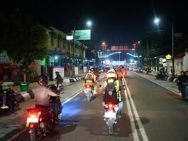 Polres Pemalang ketika patroli skala besar