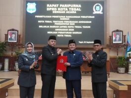 Rapat paripurna DPRD Kota Tegal (Foto:ist)