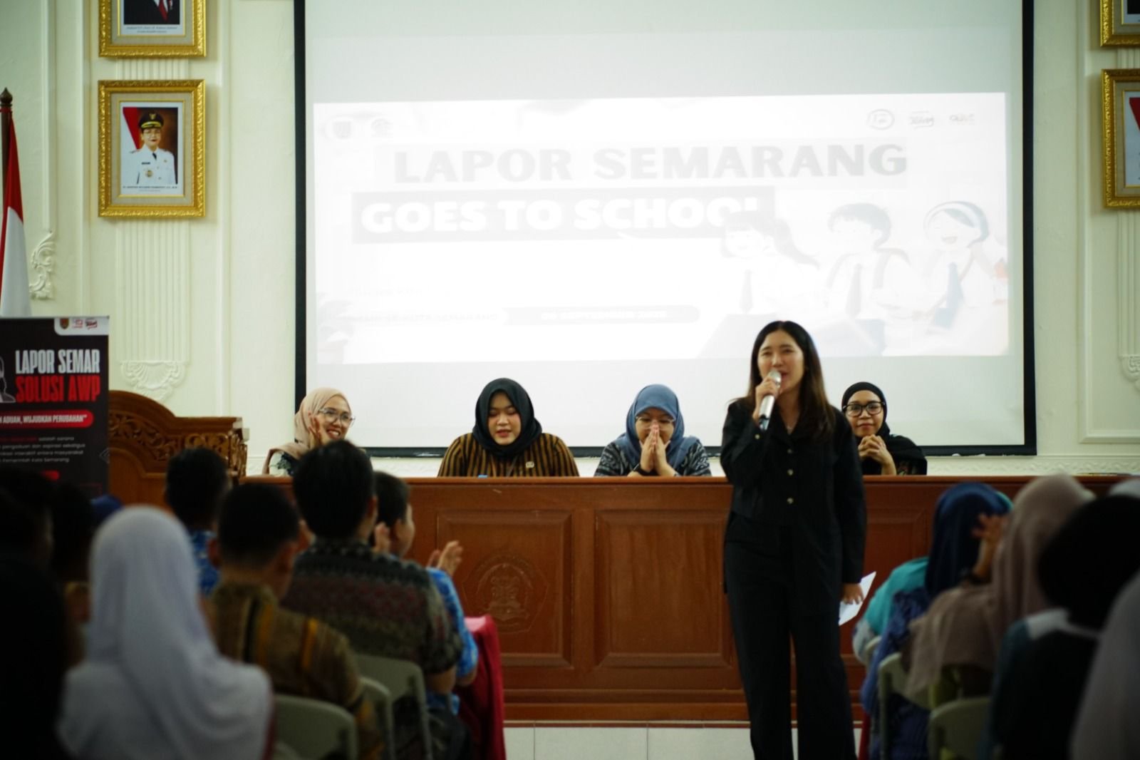 lapor semar Lapor Semarang Goes to School Vol.I Tahun 2025, Selasa (9/9/2025) di Aula SMP Negeri 5 Semarang. (Foto : Dok Pemkot Semarang)