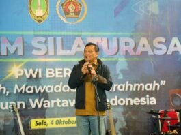 Ahmad Luthfi saat menghadiri acara Malam Silaturasa Persatuan Wartawan Indonesia (PWI).
