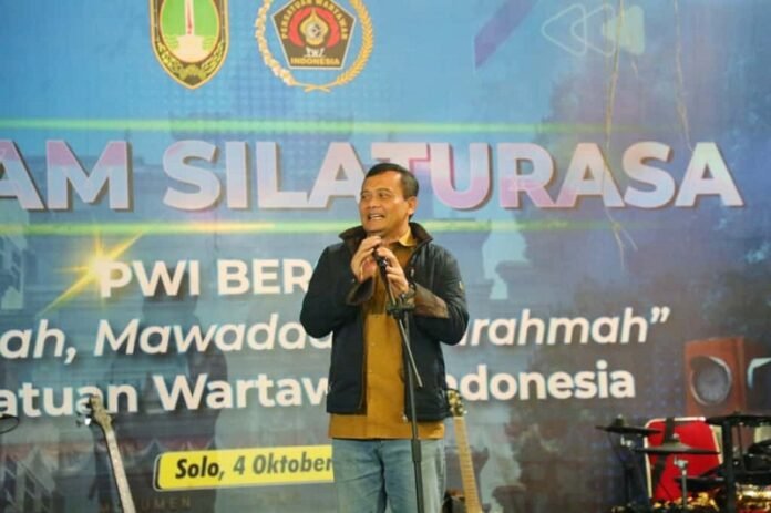 Ahmad Luthfi saat menghadiri acara Malam Silaturasa Persatuan Wartawan Indonesia (PWI).