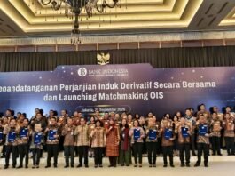 Penandatanganan Perjanjian Induk Derivatif Antarbank dan Launching Matchmaking OIS yang digelar Bank Indonesia di Grand Ballroom Hotel Kempinski, Jakarta, Jumat (26/9/2025). (Foto : Dok Bank Jateng)