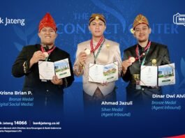 Ajang bergengsi The Best Contact Center Indonesia (TBCCI) 2025 yang diselenggarakan oleh Indonesia Contact Center Association (ICCA di di Balai Sarbini Jakarta pada Kamis, (25/9/2025). (Foto : Dok Bank Jateng)