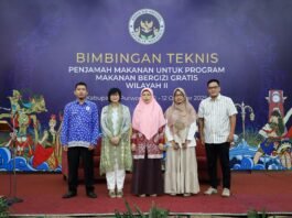 Bimbingan Teknis (Bimtek) Penjamah Pangan pada tanggal 11-12 Oktober 2025 bertempat di Hotel Atria, Kota Magelang, Jawa Tengah yang diikuti oleh 1.000 peserta. (Foto : Dok BGN)