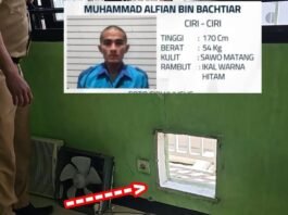 Muhammad Alfian bin Bachtiar, kabur dari RSUD Sunan Kalijaga Demak dengan menjebol exhaust di ruang perawatan. (Foto : Sam)