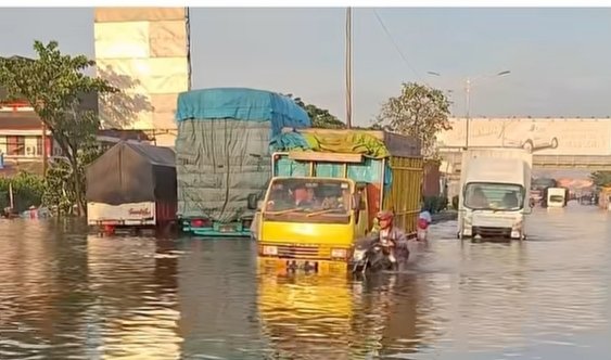 Pantura Kaligawe Kaligawe Semarang. (Foto : Tangkapan layar)