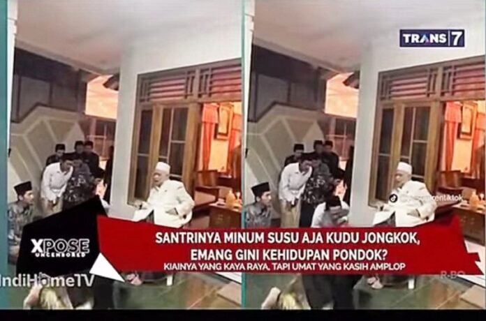 Tangkapan layar cuplikan tayangan di Trans7