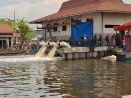 Pengendalian banjir di Kota Semarang dengan optimalkan rumah pompa. (Foto : Dok Pemkot Semarang)