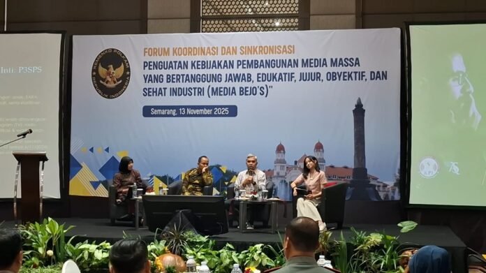 Koordinasi dan Sinkronisasi Penguatan Kebijakan Media Massa bersama Kementrian Koordinator Bidang Politik dan Keamanan (Kemenko Polkam). (Foto:Kamal)