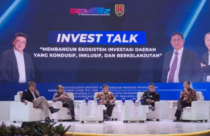 Agus Soelistyo Santoso dalam diskusi Semarang Bisnis Forum, Selasa (18/11/2025). (Foto : Dok JN)