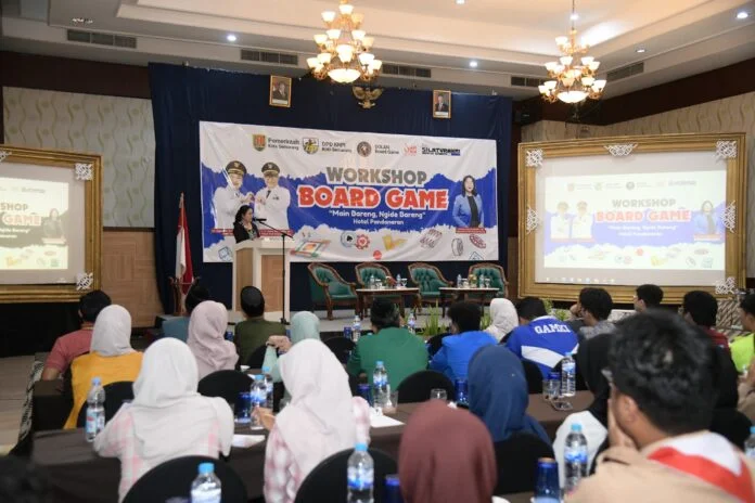 Agustina Wilujeng saat menghadiri Work Shop Board Game 